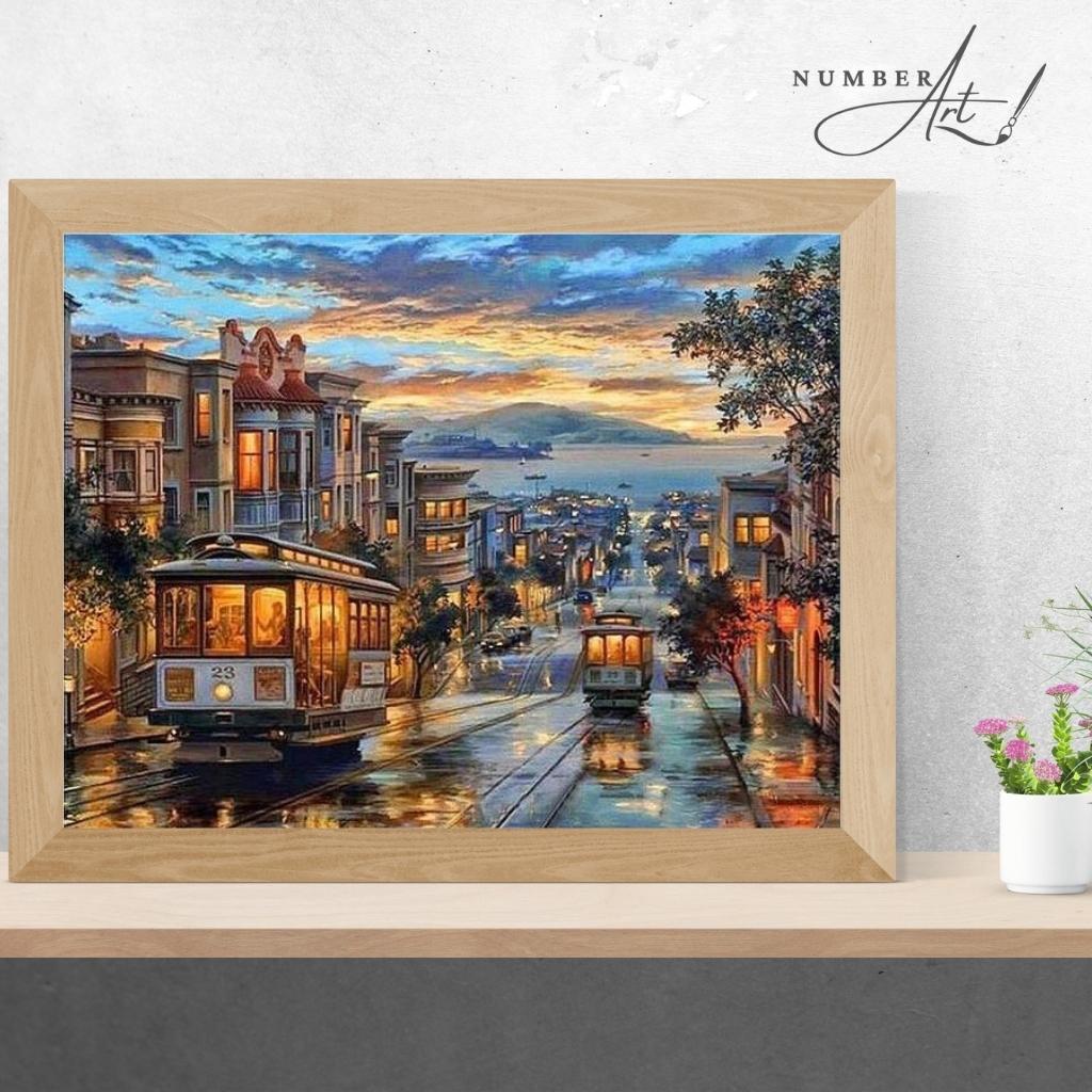San Francisco Cable Car Paint By Numbers