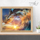 A Big Beautiful Waves At Sunset Paint By Numbers