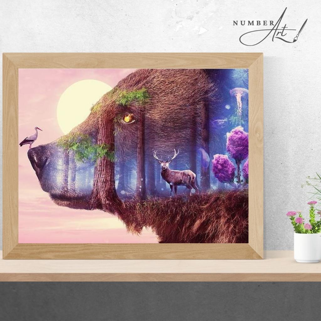 Abstract Bear Paint By Numbers
