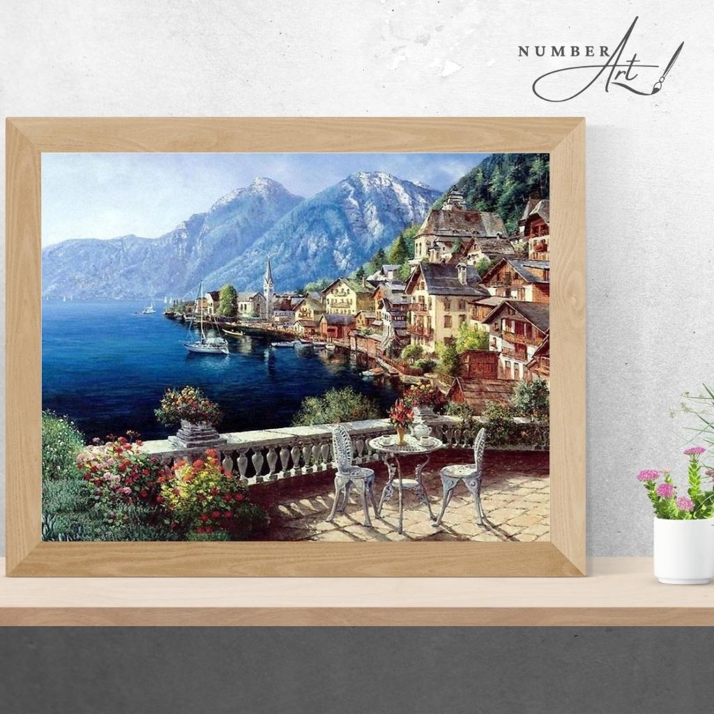 Hallstatt Austria By The Balcony Paint By Numbers