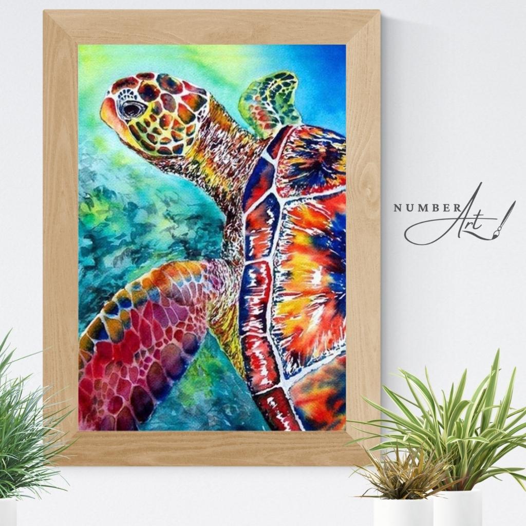 Hawksbill Sea Turtle Paint By Numbers