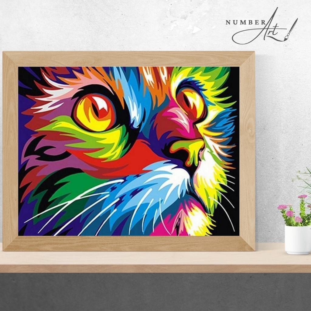 Pop Art Cat Paint By Numbers