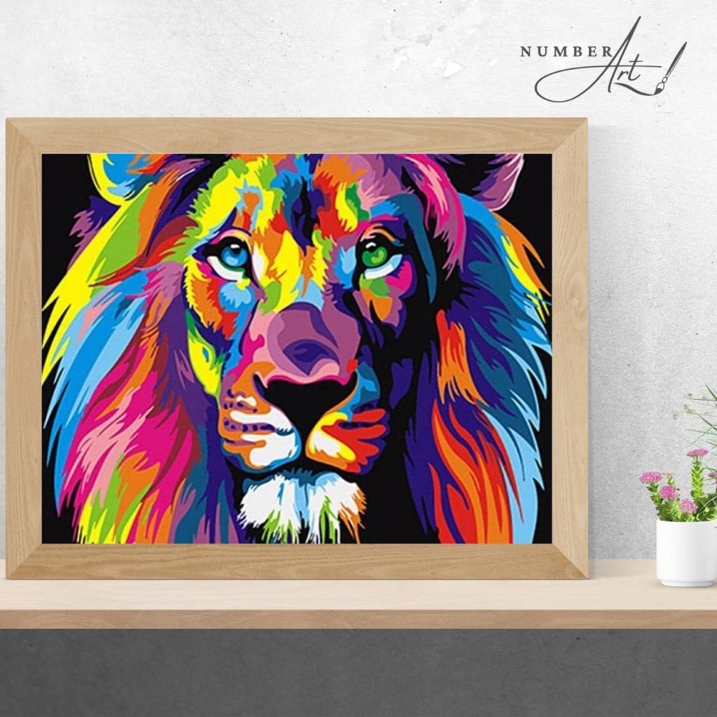 Pop Art Lion Paint By Numbers