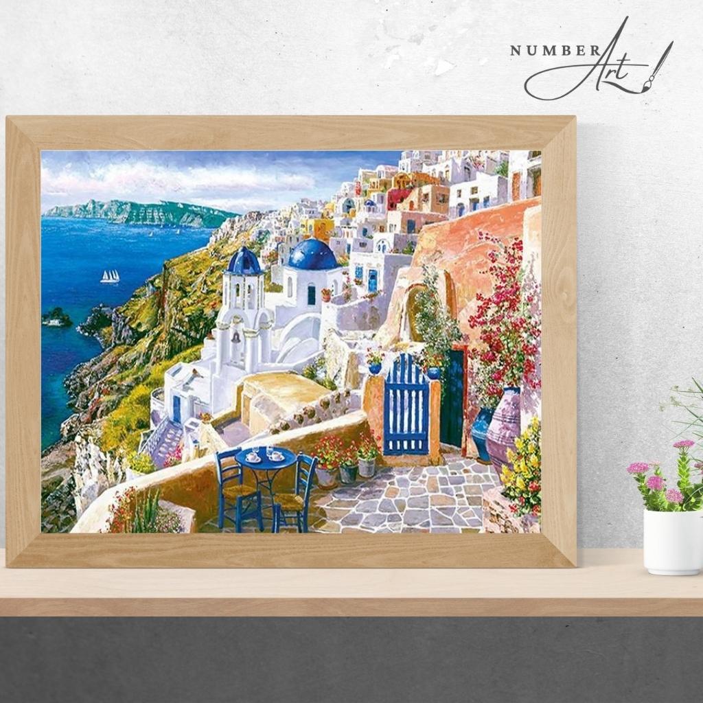 View from Santorini City Paint By Numbers