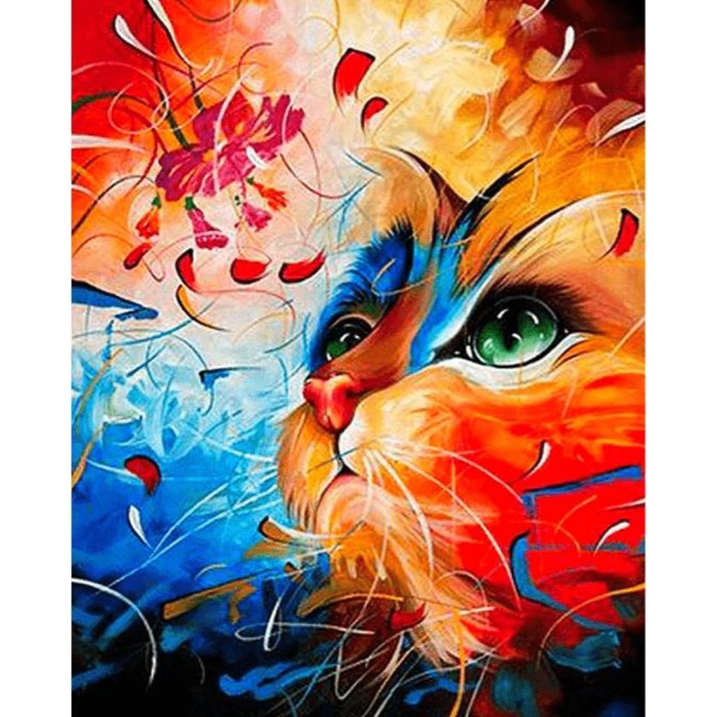 Abstract Cat Paint By Numbers - Number Art