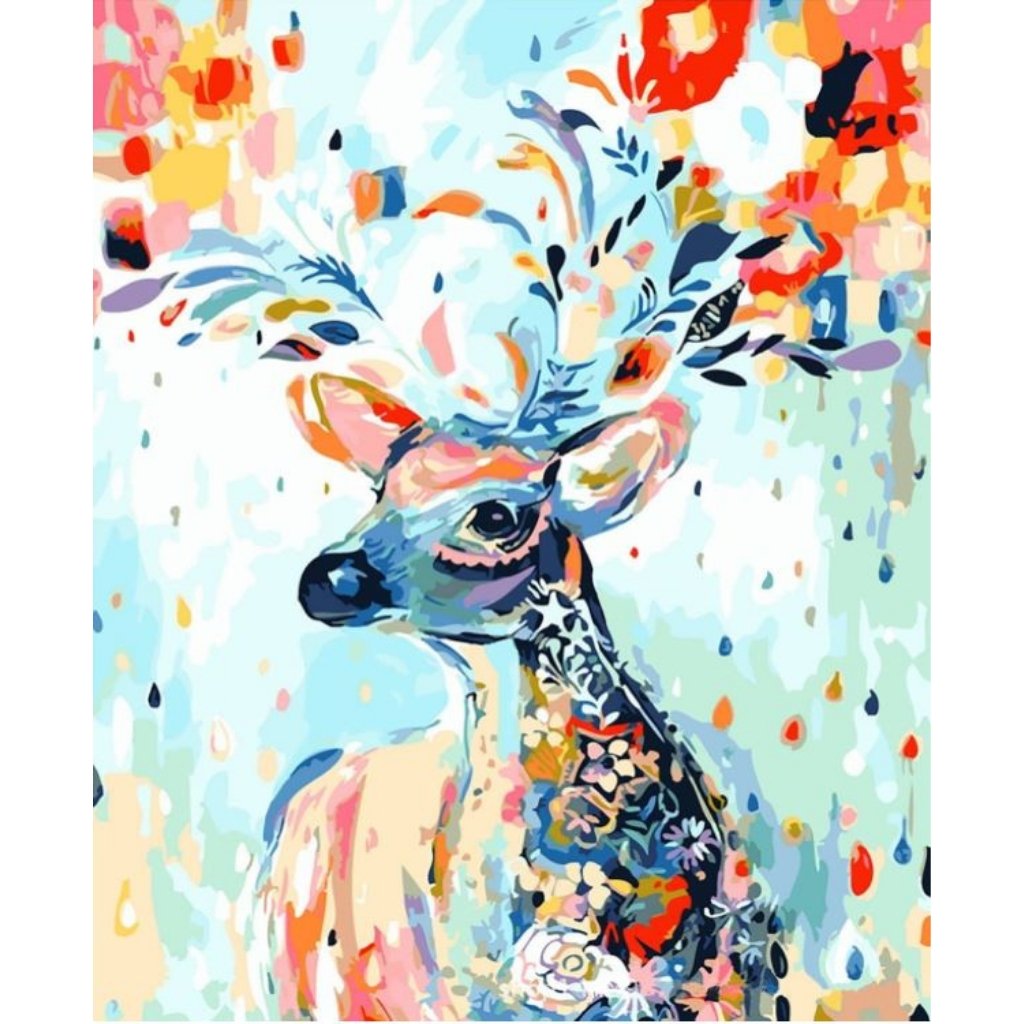 Abstract Deer Paint By Numbers - Number Art