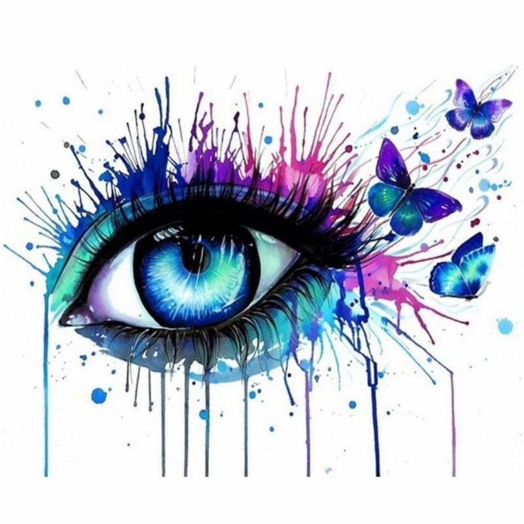 Abstract Eye Paint By Numbers - Number Art