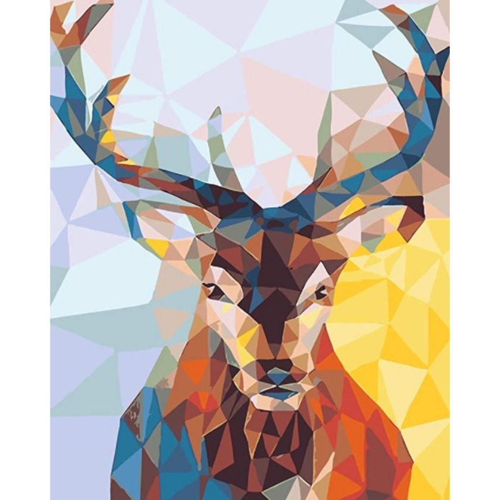 Abstract Male Stag Paint By Numbers - Number Art