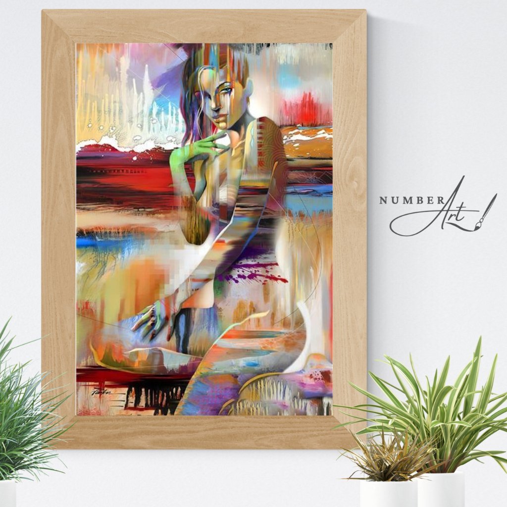 Abstract Modern Feminine Paint by Numbers Kit - Number Art