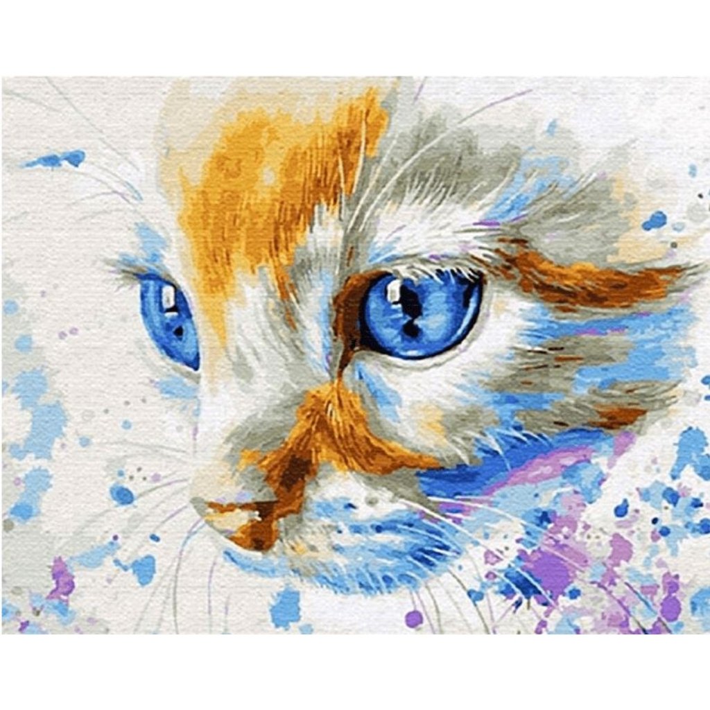 Blue Eyes Cat Paint By Numbers - Number Art