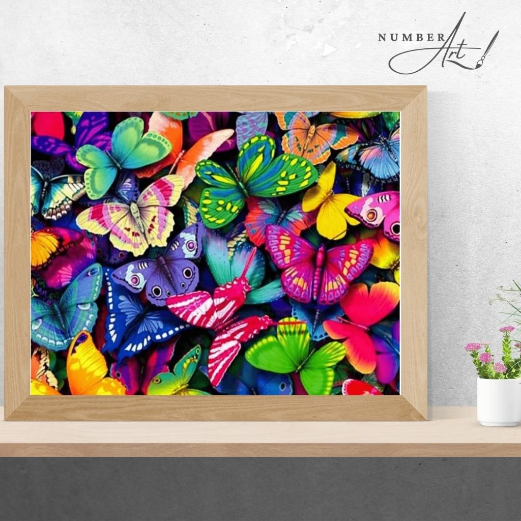 Colourful Butterflies Paint By Numbers - Number Art