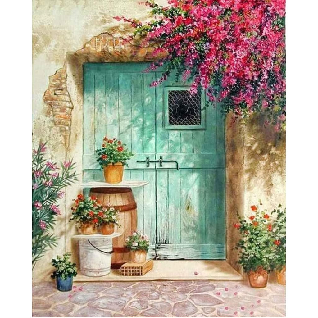 Enchanting Doorway Garden Paint by Numbers Kit - Number Art