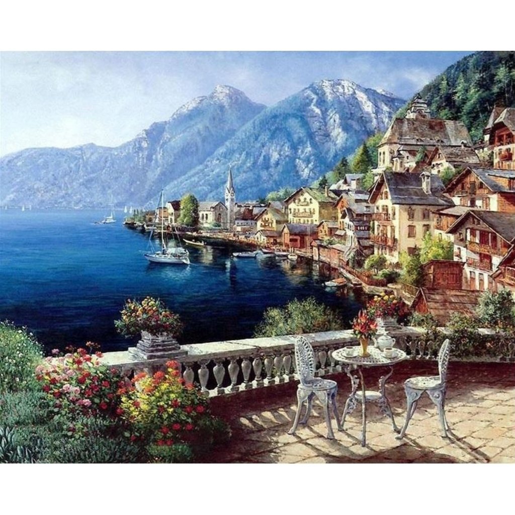 Hallstatt Austria By The Balcony Paint By Numbers - Number Art