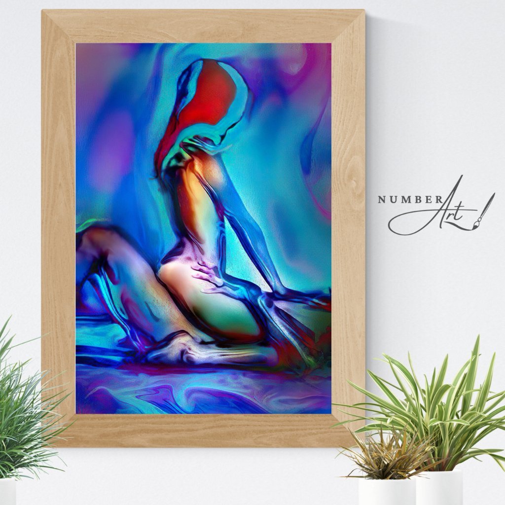 Intimate Couple Sex Abstract Paint by Numbers Kit - Number Art