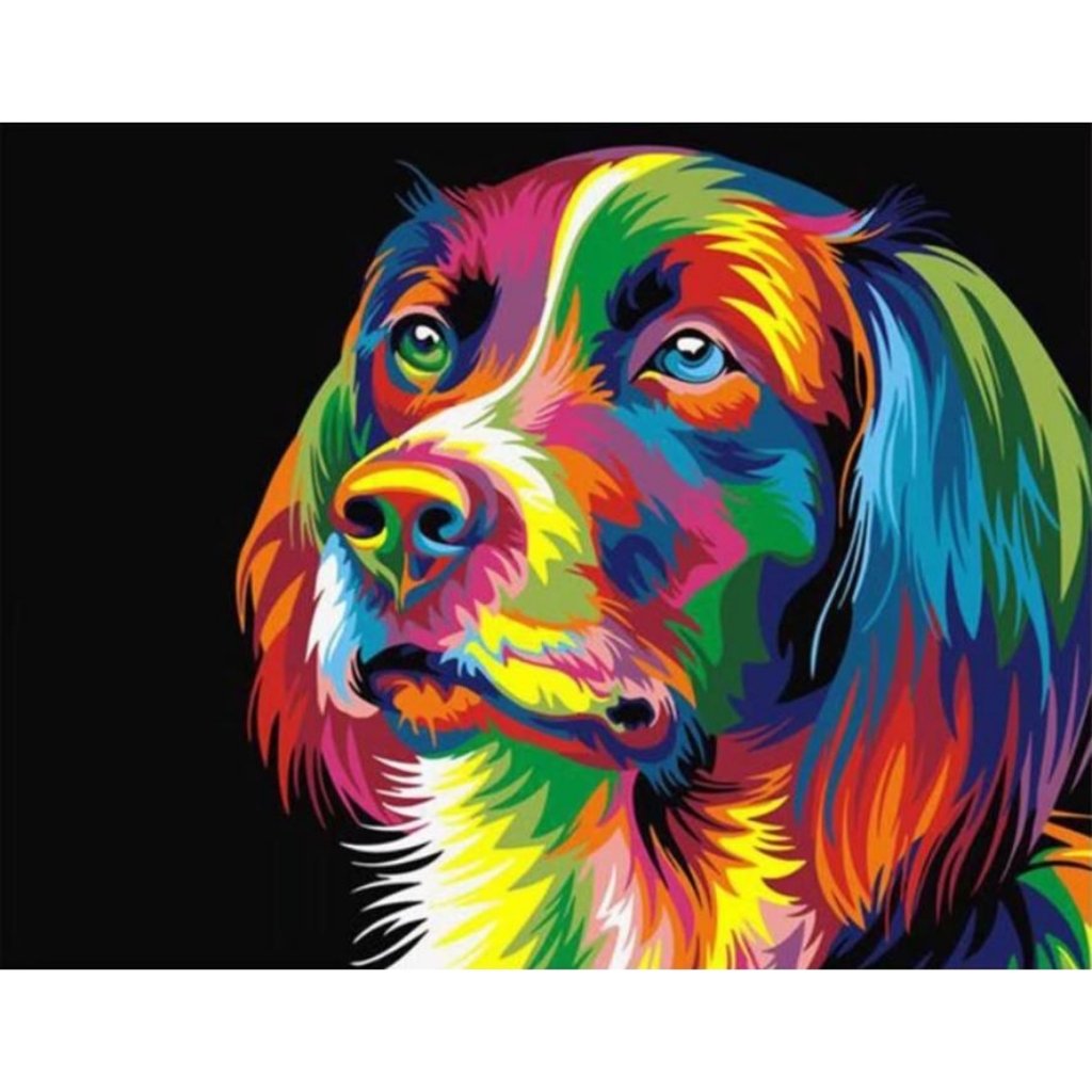 Pop Art Dog Paint By Numbers - Number Art