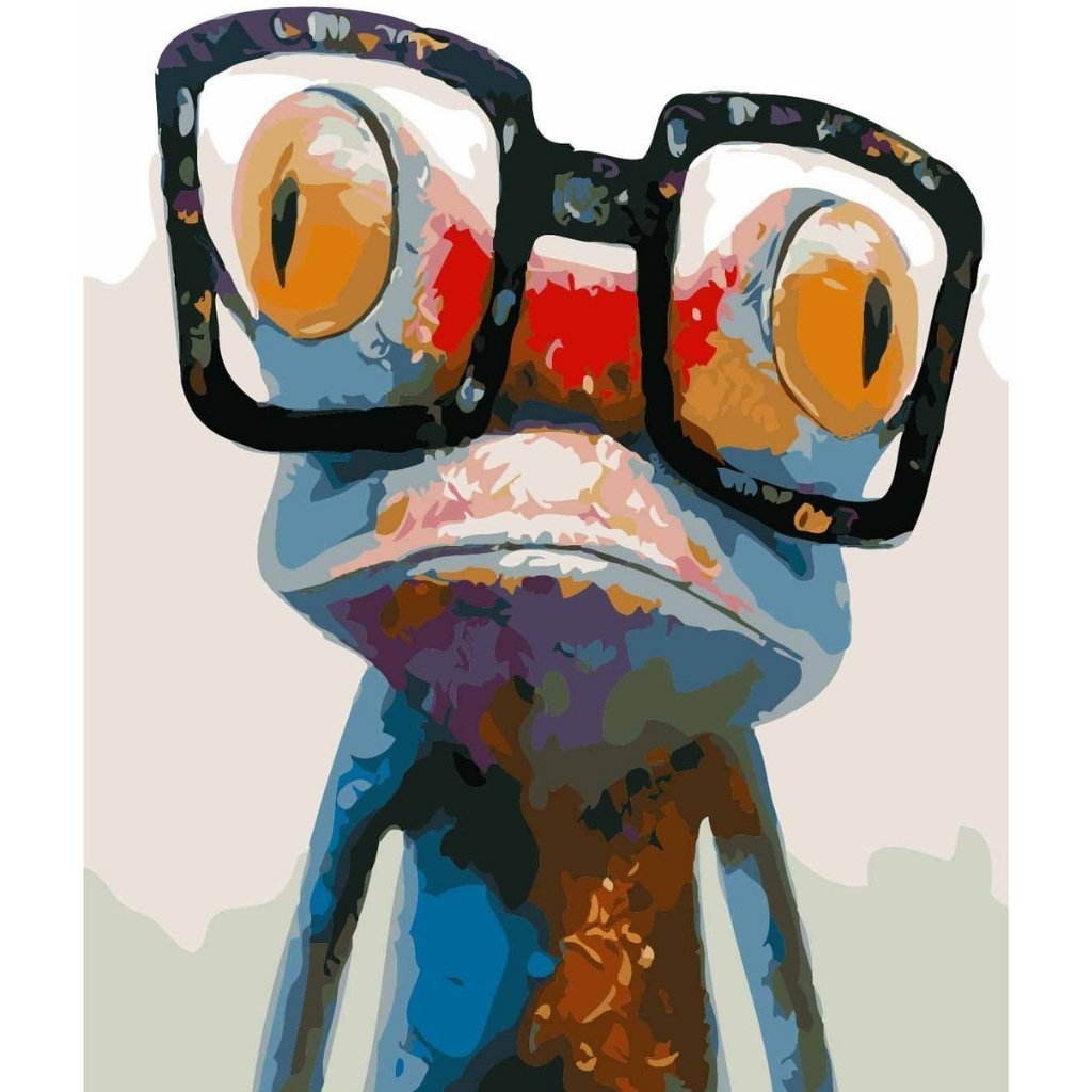 Pop Frog With Glasses Paint By Numbers - Number Art