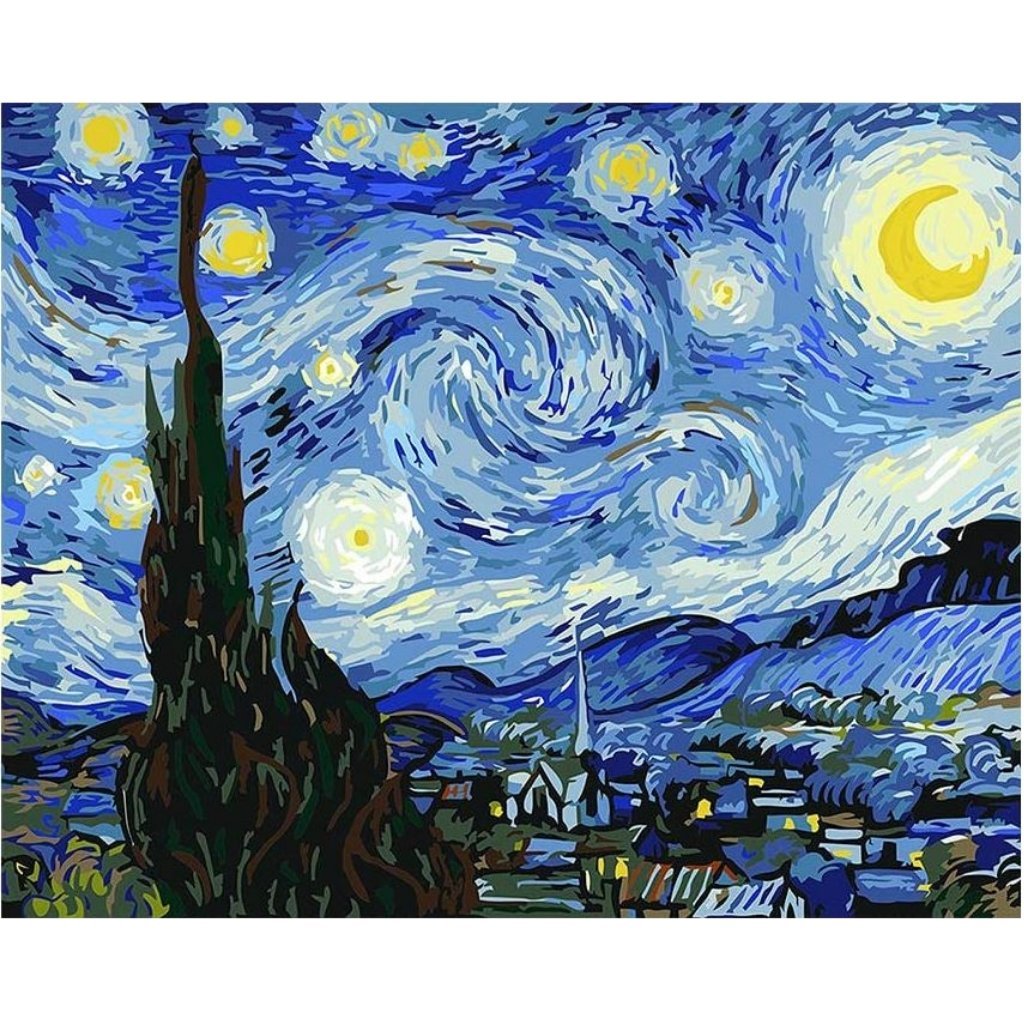 Starry Night by Van Gogh Paint By Numbers - Number Art