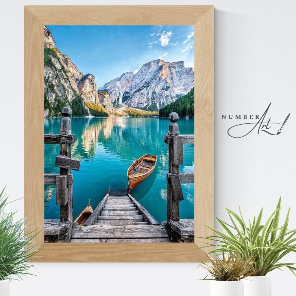 Tranquil Mountain Lake Paint by Numbers Kit - Number Art
