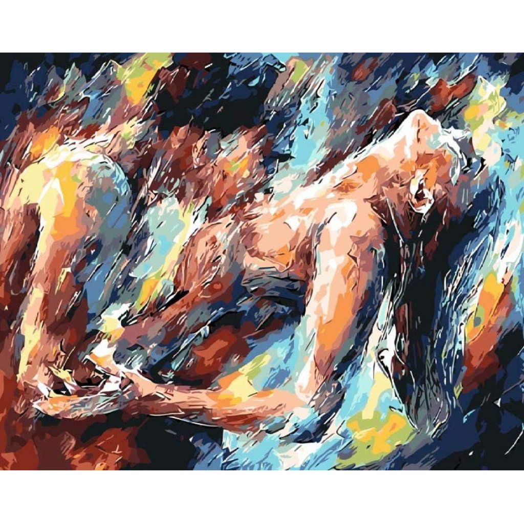 Vibrant Sexual Embrace Paint by Numbers Kit - Number Art